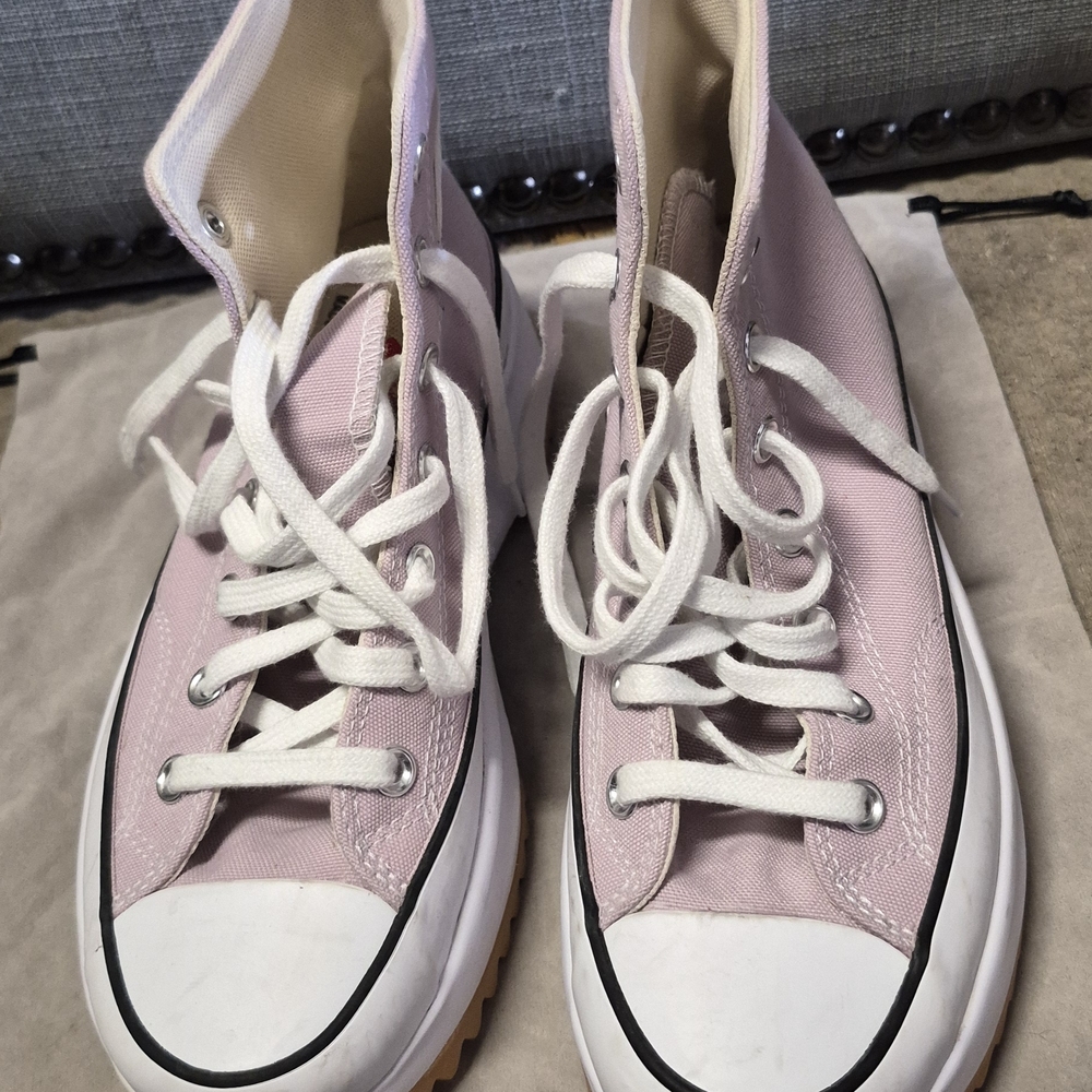 Converse Light Pink High-Top Sneakers